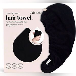 Kitsch Eco Friendly Hair Towel -Black